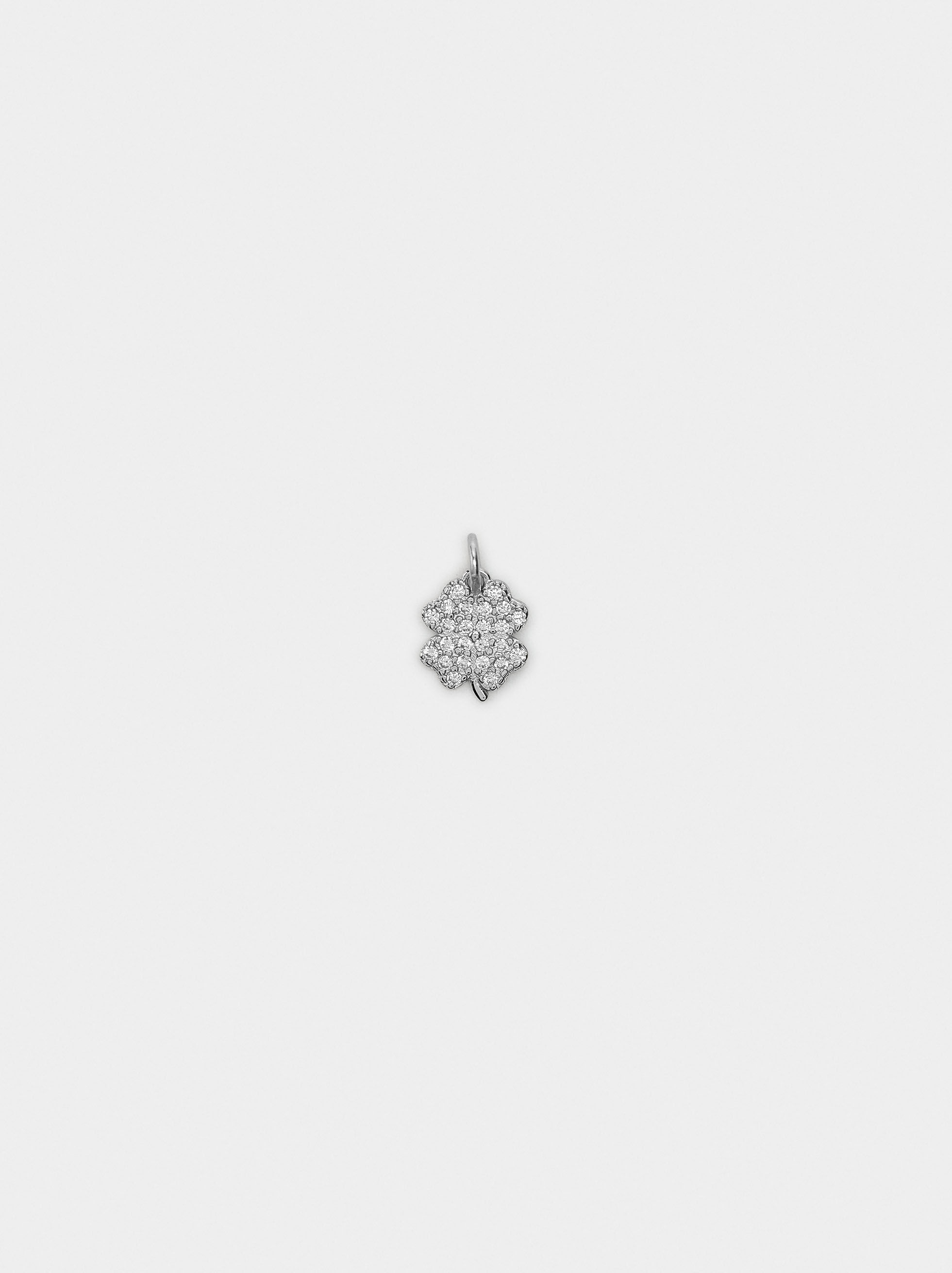 Charm trevo med zirkoner - silver 925
