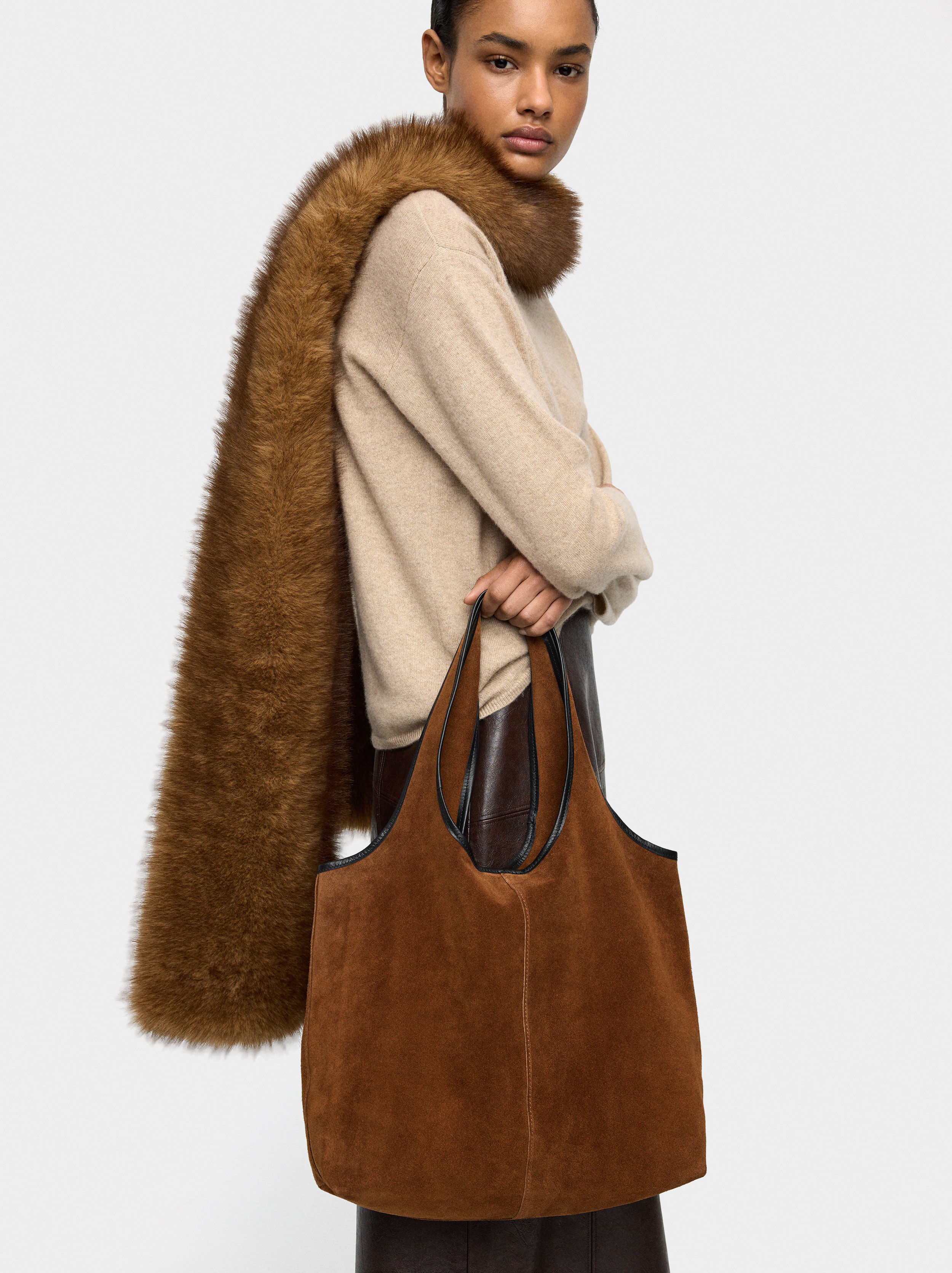 Skulderbag av läder