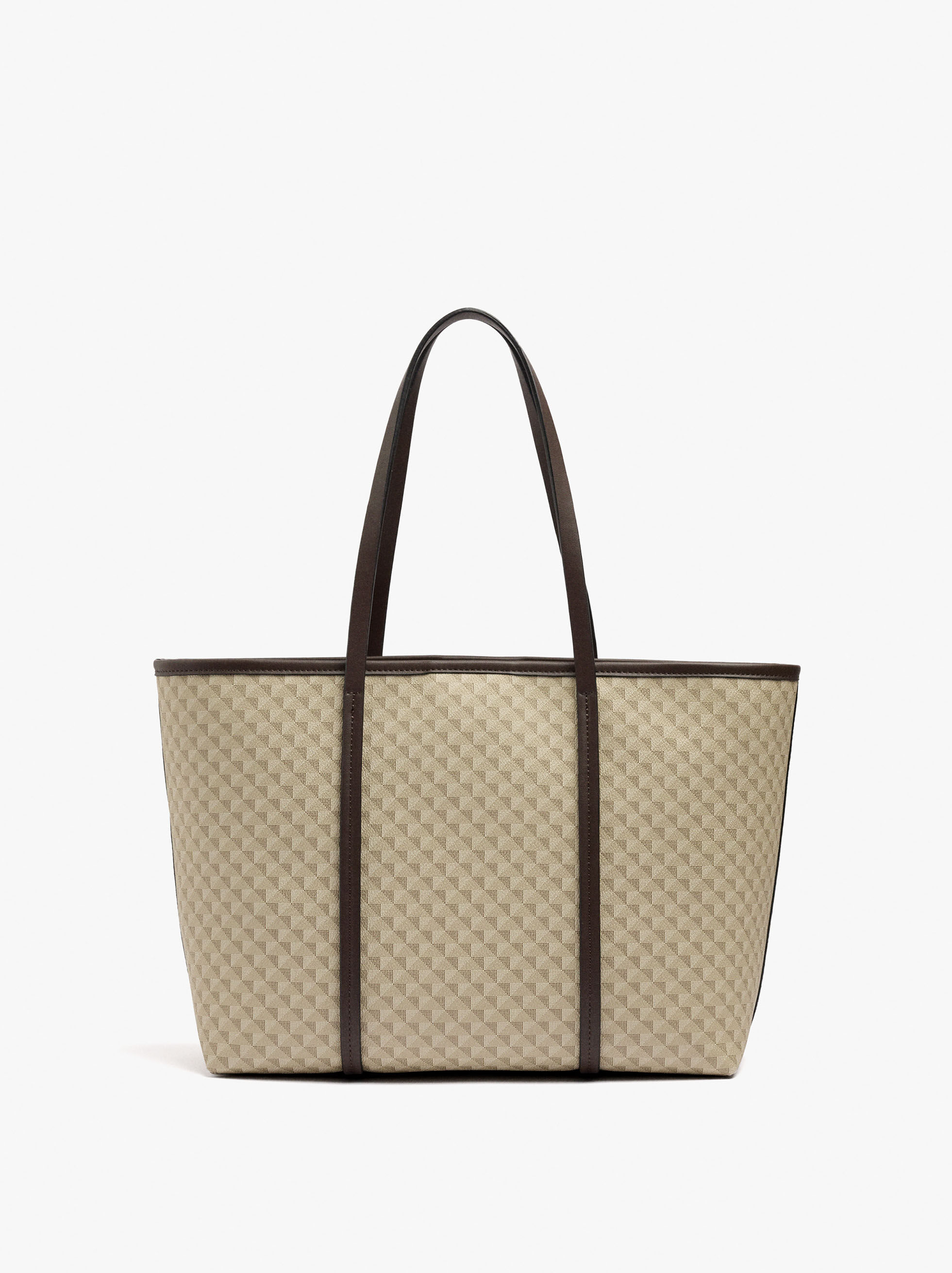 Mala shopper med mönster med avtagbar taske