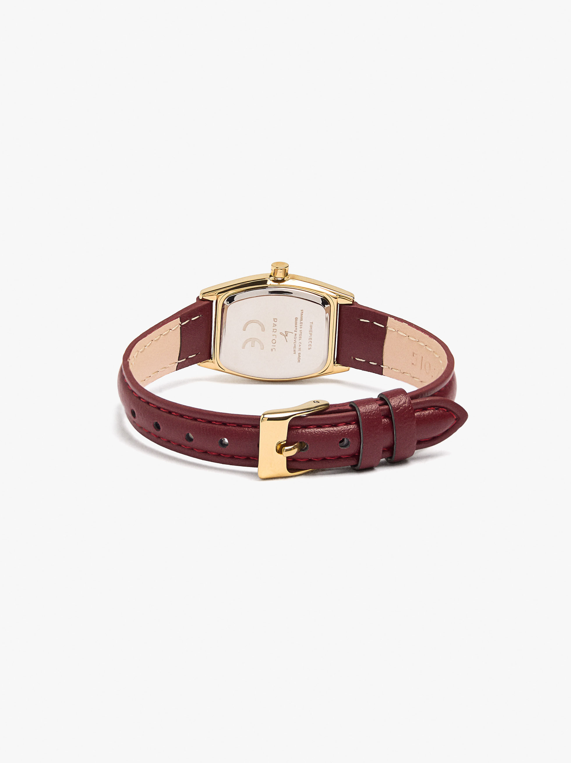 Cirkulär ur med texturerad armband