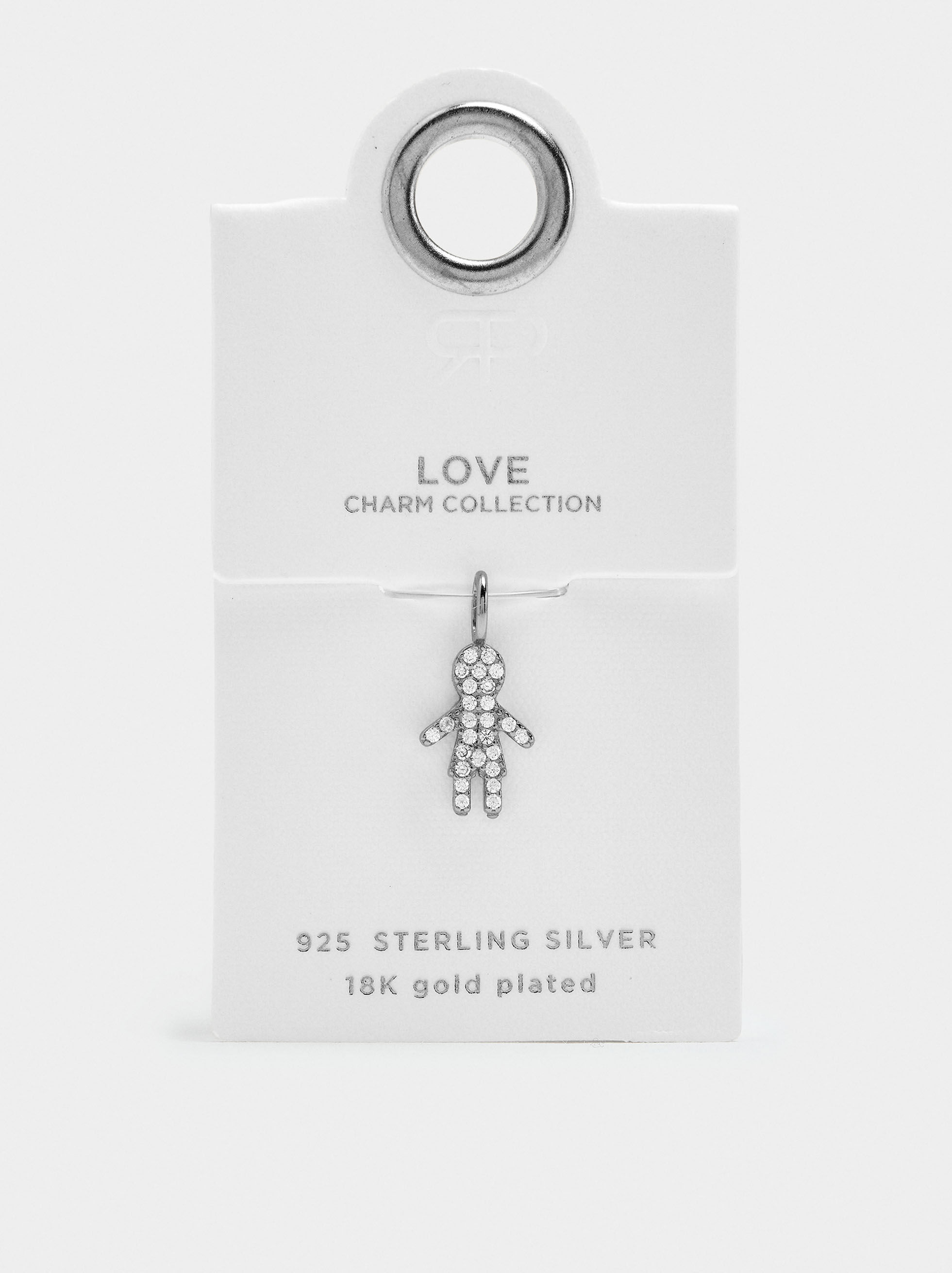 Charms för pojke med zirkoner - 925:s silver