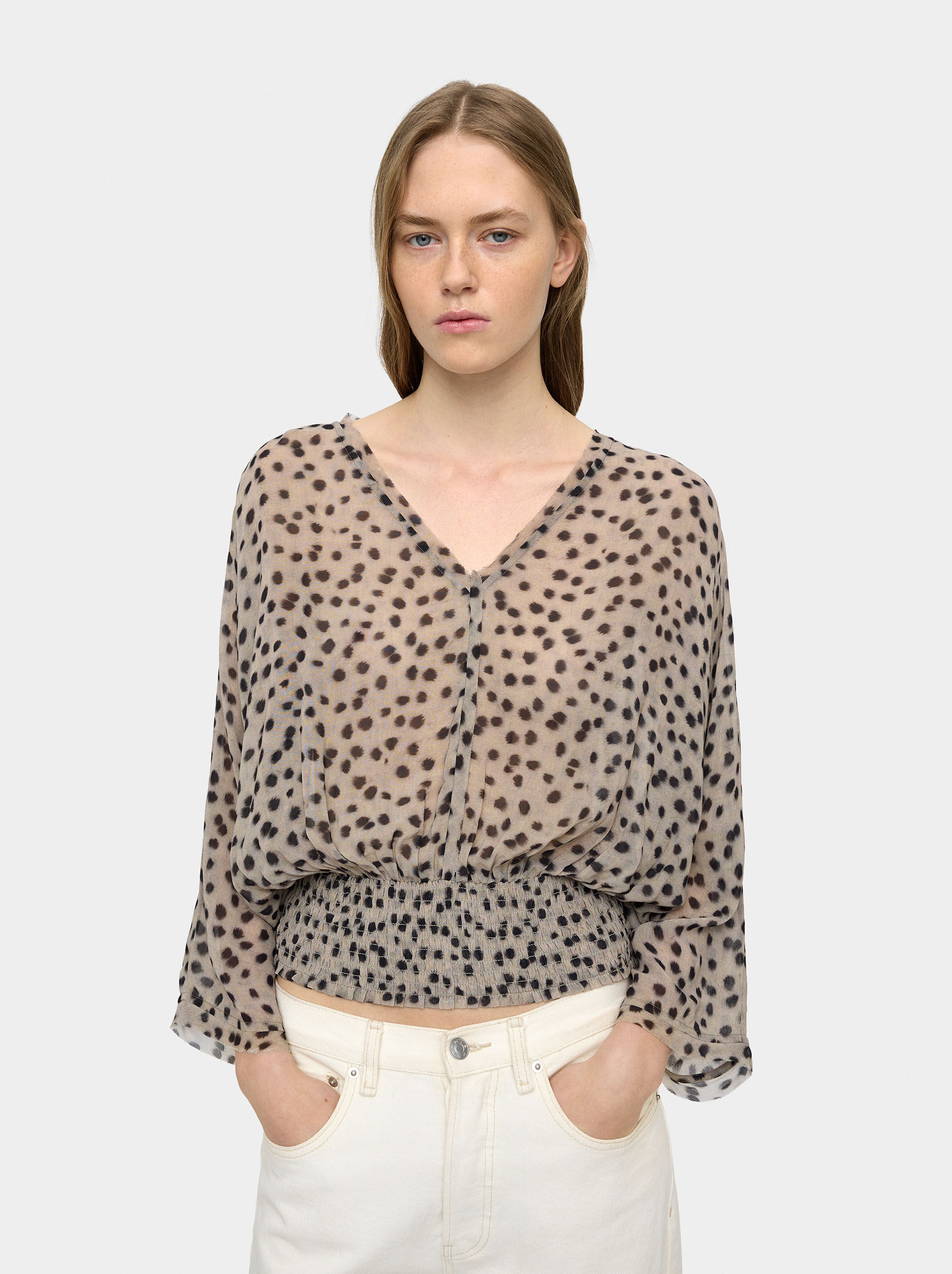 Fluera blus med elastiker