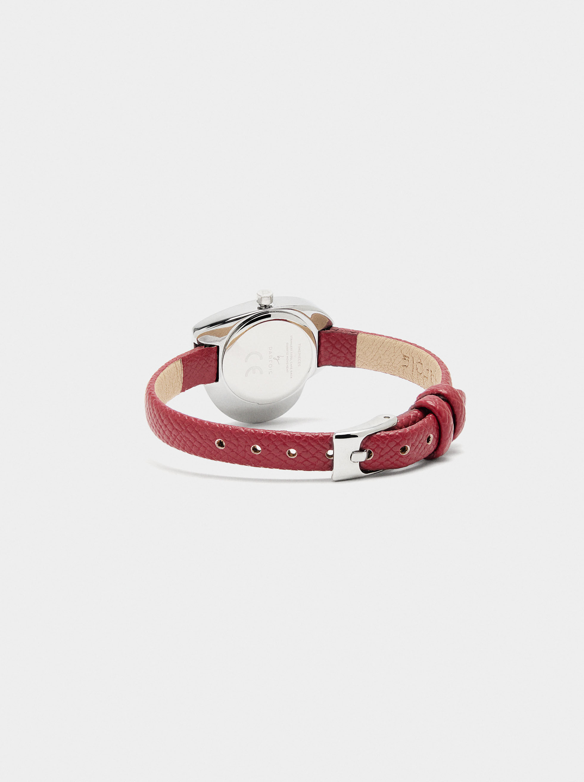 Hjärtklocka med texturerad armband
