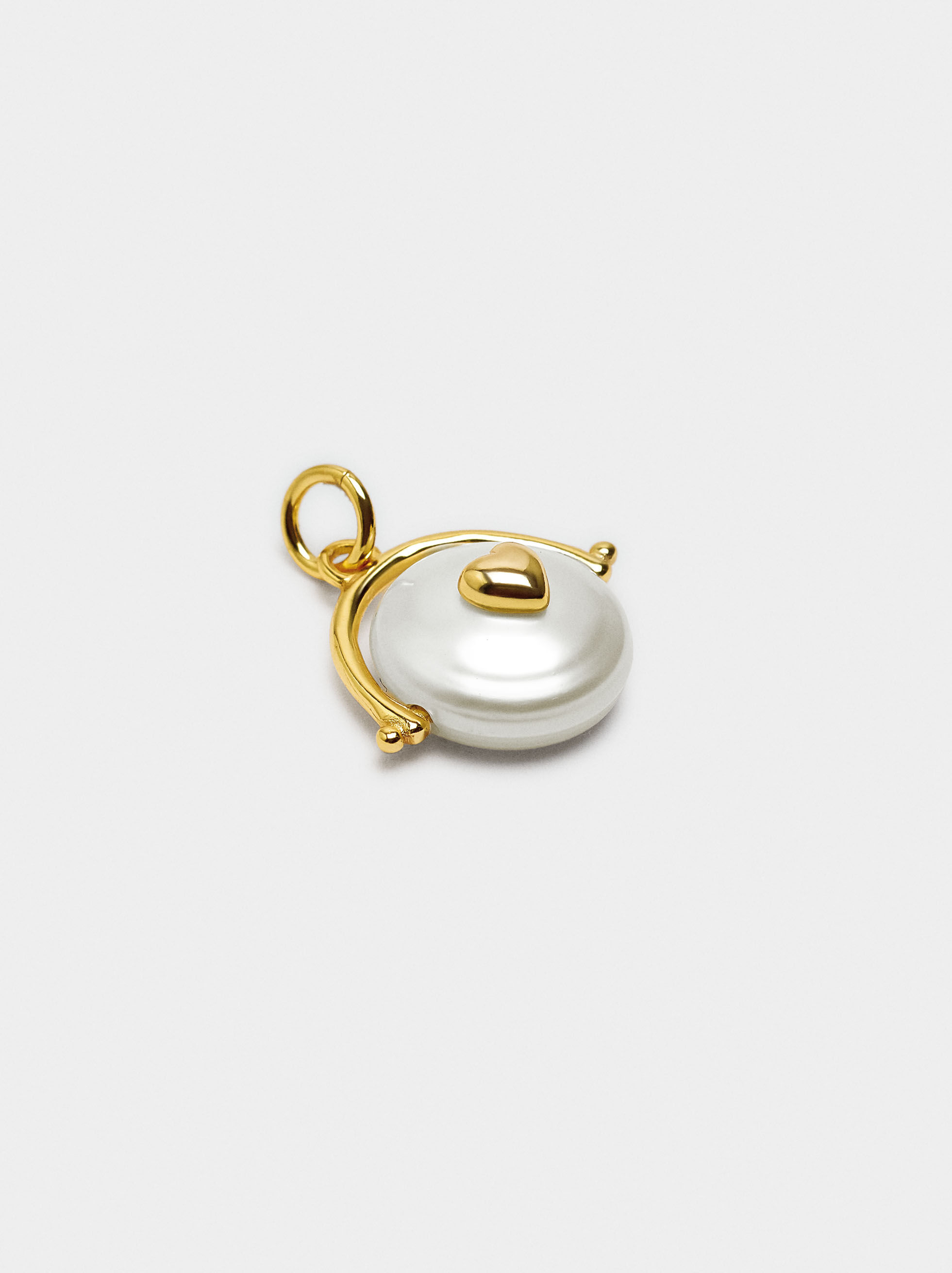 Prassig charm med vattenperla - 925 silver