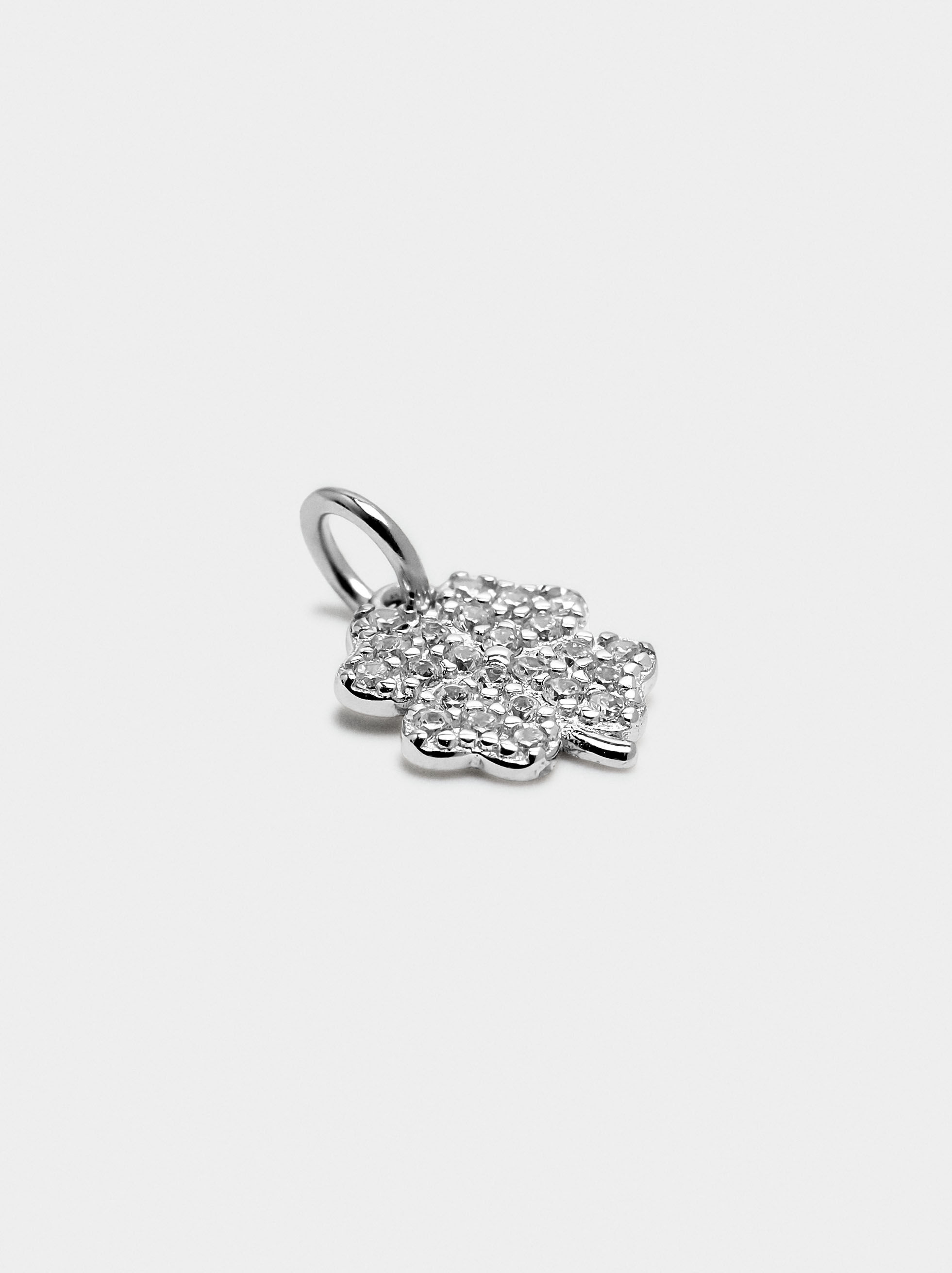 Charm trevo med zirkoner - silver 925