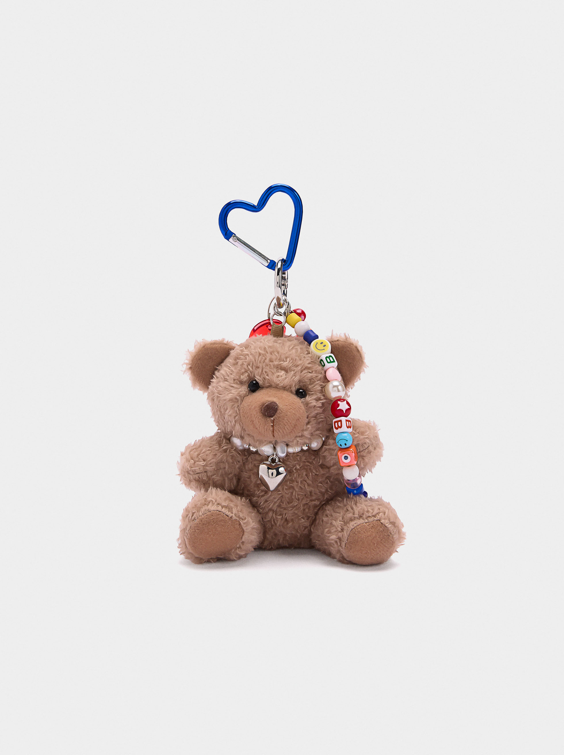 Nyckelring charm björn med hjärta